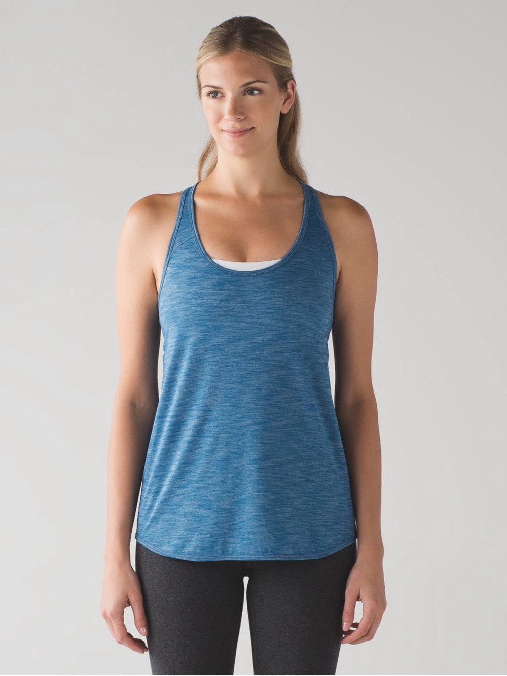Lululemon Essential Tank Heathered Jet Set Blue - Size 6